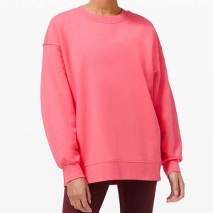 lululemon Perfectly Oversized Crew Guava Pink Terry Cotton Crewneck GUPI size 12
